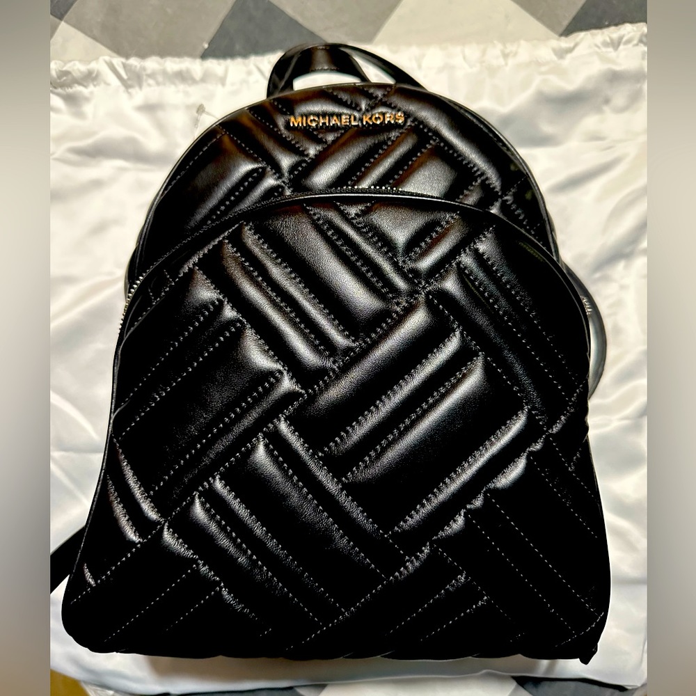 Michael Kors black padded backpack